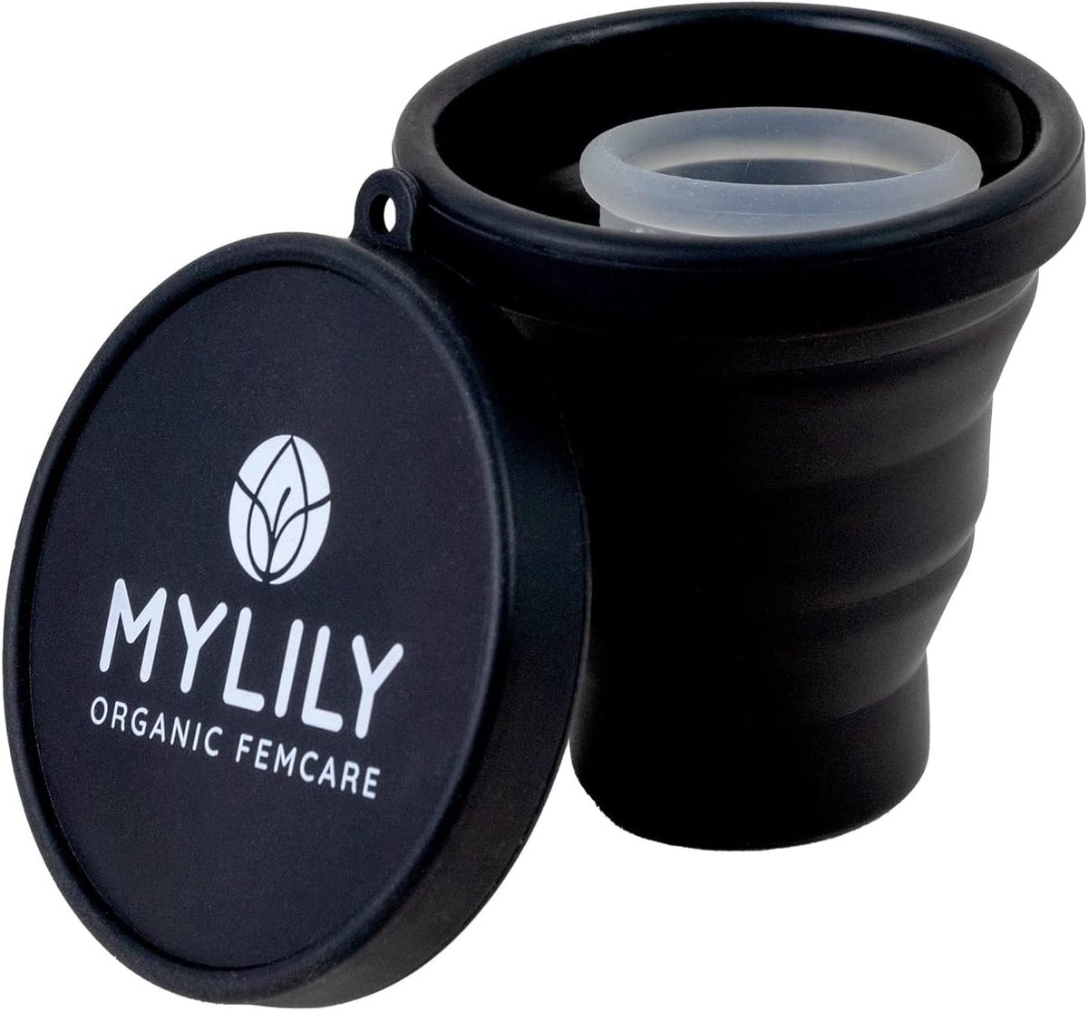 Menstruatiecup Reiniger - Hygiëne Cup Houder - Magnetron Sterilisatie - Opvouwbaar en Draagbaar - Compact Ontwerp - Zwart