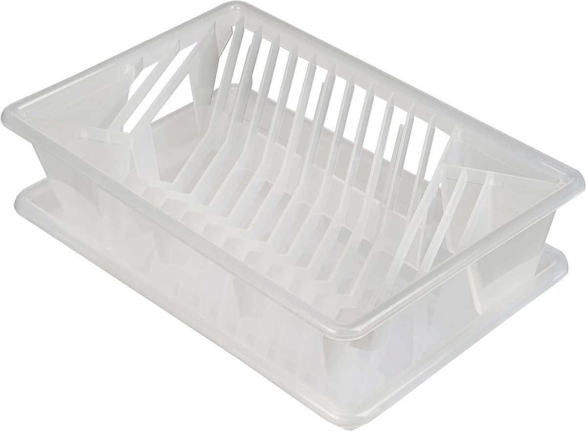 Kleine Afdruiprek - Keuken Organizer - Vaat Drogen - Compact Ontwerp - 20x30x9 cm - Wit