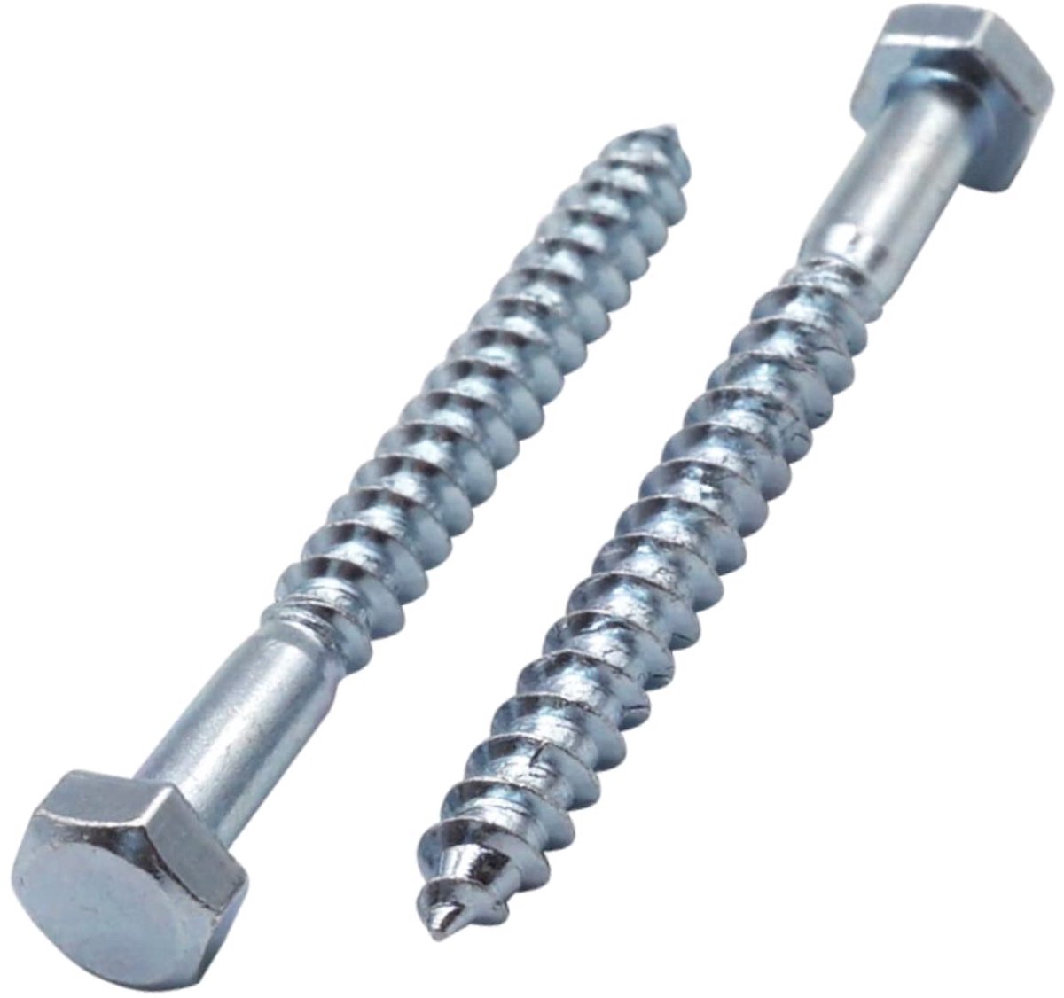 Houtschroeven - Zeskant schroeven - Bouwen en klussen - Verzinkt staal - M5 x 50 mm
