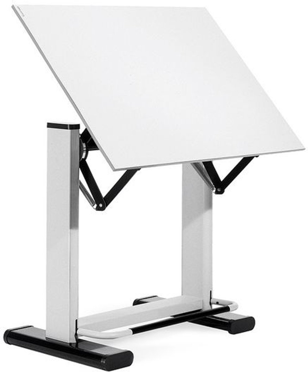 Rocada Professionele tekentafel met voetpomp - Verstelbaar - Blad 90x130 cm Wit