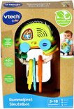 VTech baby rammelsleutels in de vorm van een auto, groen met regenboogkleurige sleutels. Gemaakt van bioplastic.