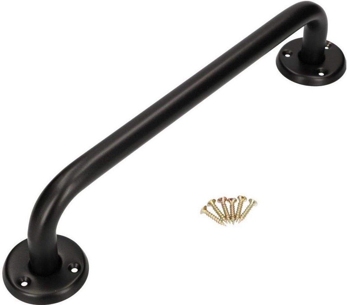 Badgreep - Wandgreep Douche - Veiligheid Thuis - Gepoedercoat Staal - 300 mm - Zwart