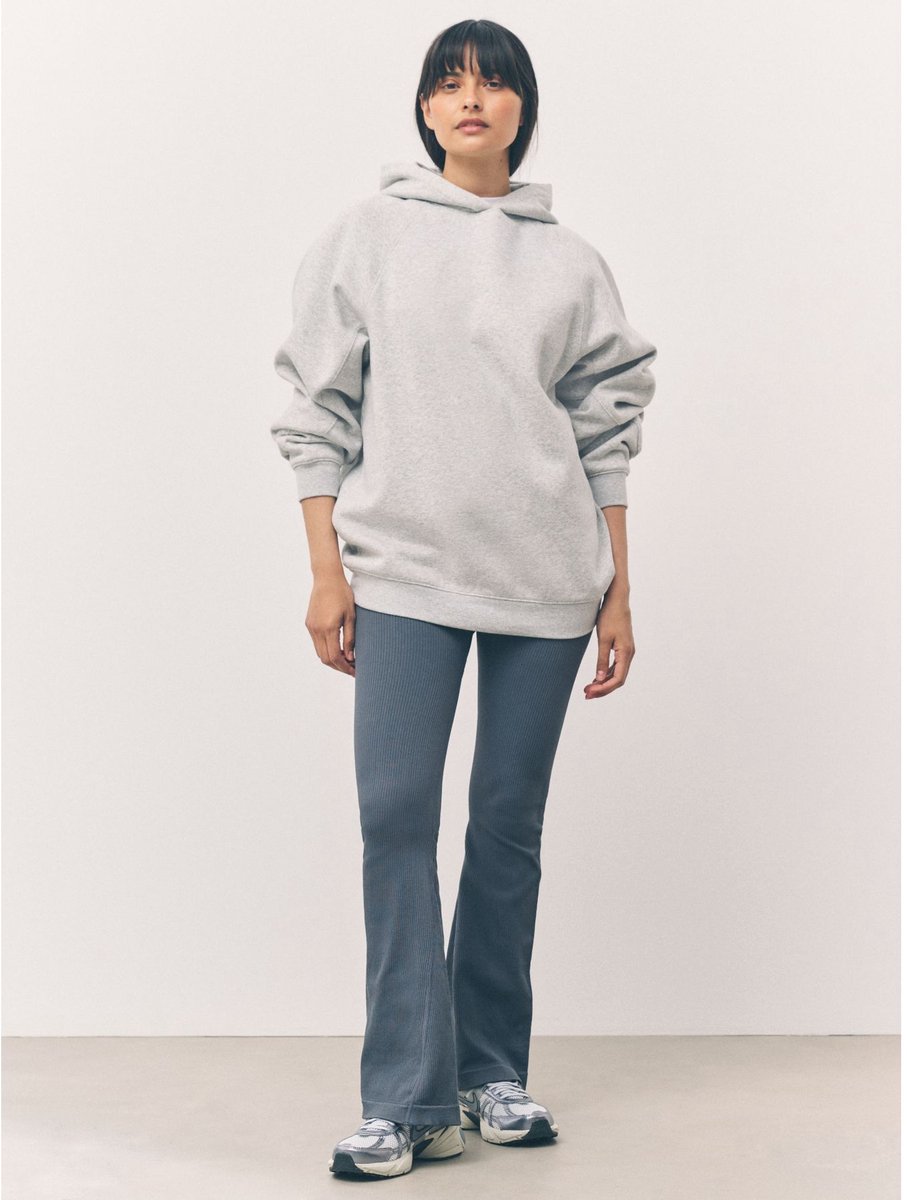 Next - Dames - Relaxte pasvorm zware lange hoodie - Grijs