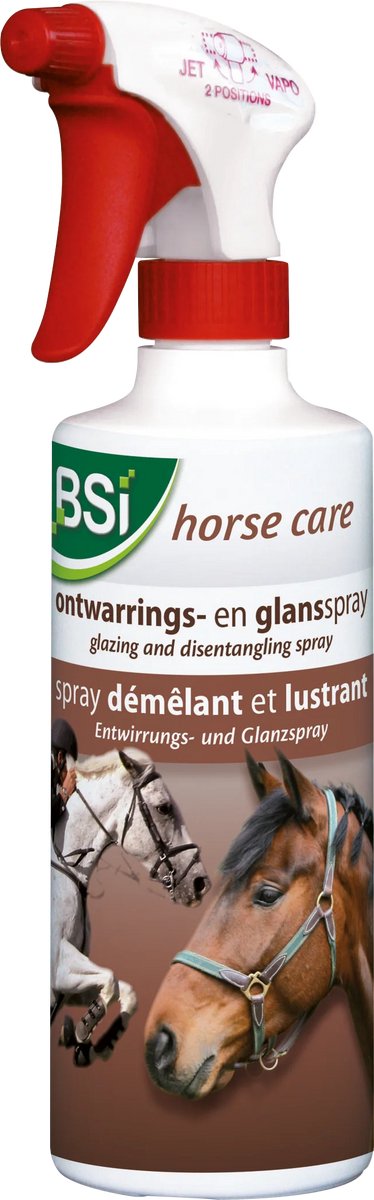 BSI - Ontwarrings- en glansspray voor paarden - Vuilafstonde en glansgevende paardenspray - 500 ml