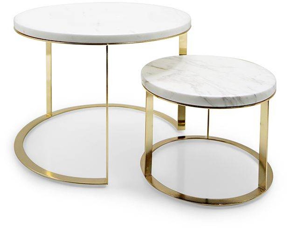 FUGURATO ELEGANCE PLATEAU SET 20/14 | MARMER - GOUD 2-DELIG