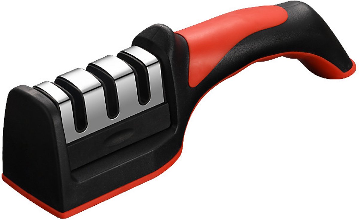 Cuhostki-4-Stappen-Messenslijper-Keramisch-Wolframstaal-Anti-Slip-Messenslijper-Zwart-Rood-Standaardmodel-Professionele-Slijperij-Scherpe-Messen