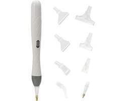 8 Tips Elektrische Diamond Pen – Met LED & Dubbel Kop – Voor Vierkant & Rond – Wit