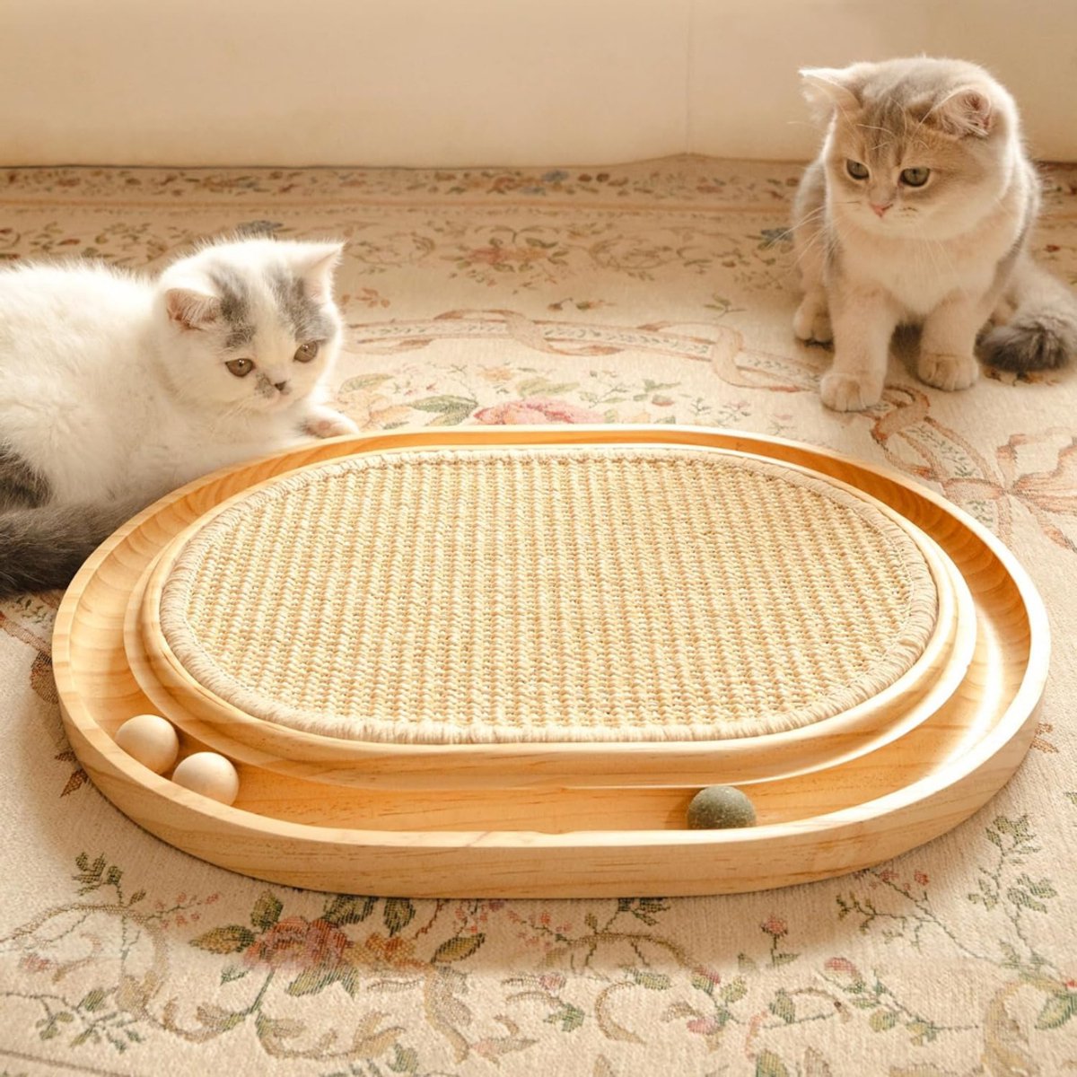 Quvo® Krabton - Krabpaal - Krabton voor Katten- Beige - 43cm x 33cm x 3 cm