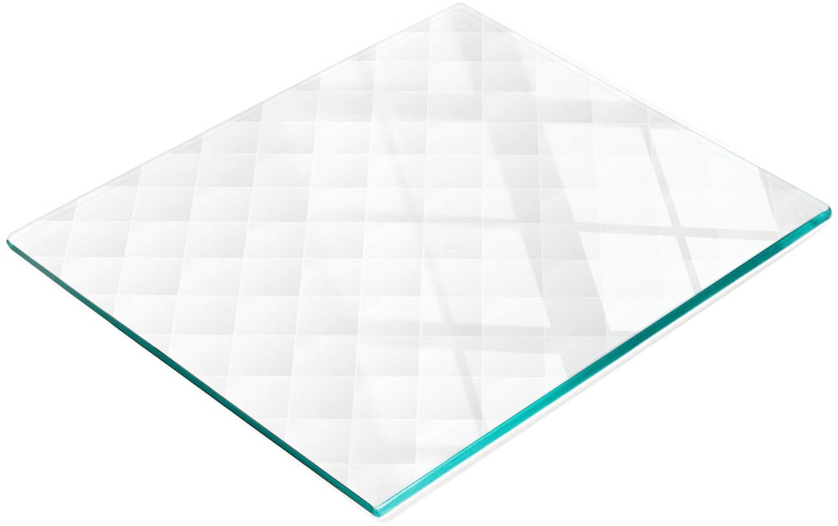 Decoratieve glazen serveerplank voor snacks, abstract ontwerp, 60x52 cm