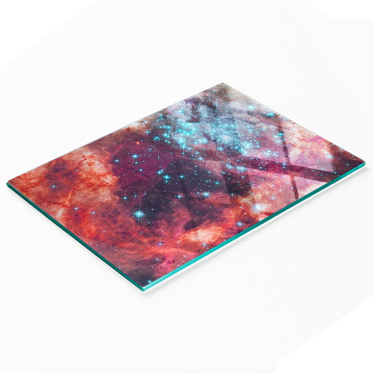 Decoratieve keukensnijplank van gehard glas (Fikcja) 80x52 cm