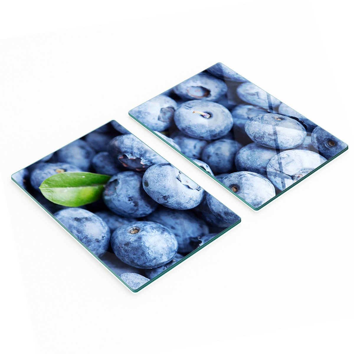 Multifunctionele decoratieve glazen borden met bosbessenprint 2x40x52 cm