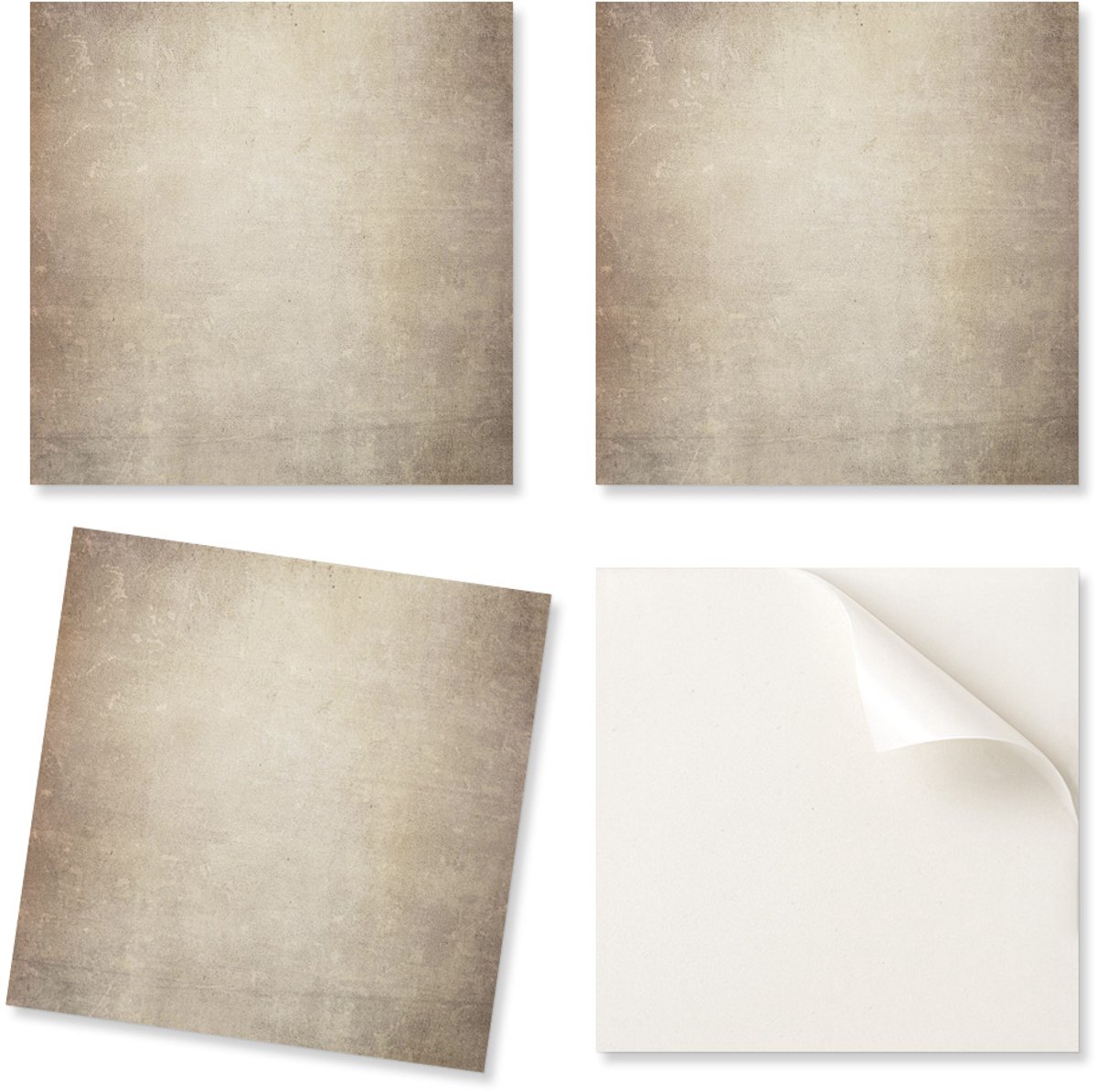 Zelfklevende vinyltegels - Decoratie met geprinte textuur van oude muren 20x20x20 cm