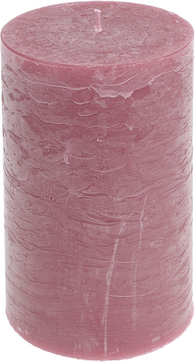 Effen gekleurde kaarsen antiek roze 85x150mm 2st, 2 Stück