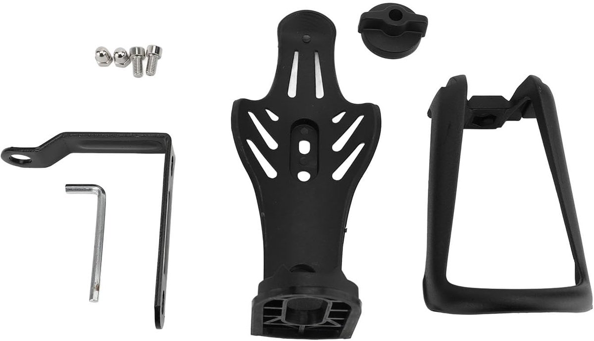 Verstelbare Fleshouder - Drankhouder Fiets - Hydratatie Onderweg - Sterk Nylon Materiaal - 54-78 mm - Zwart
