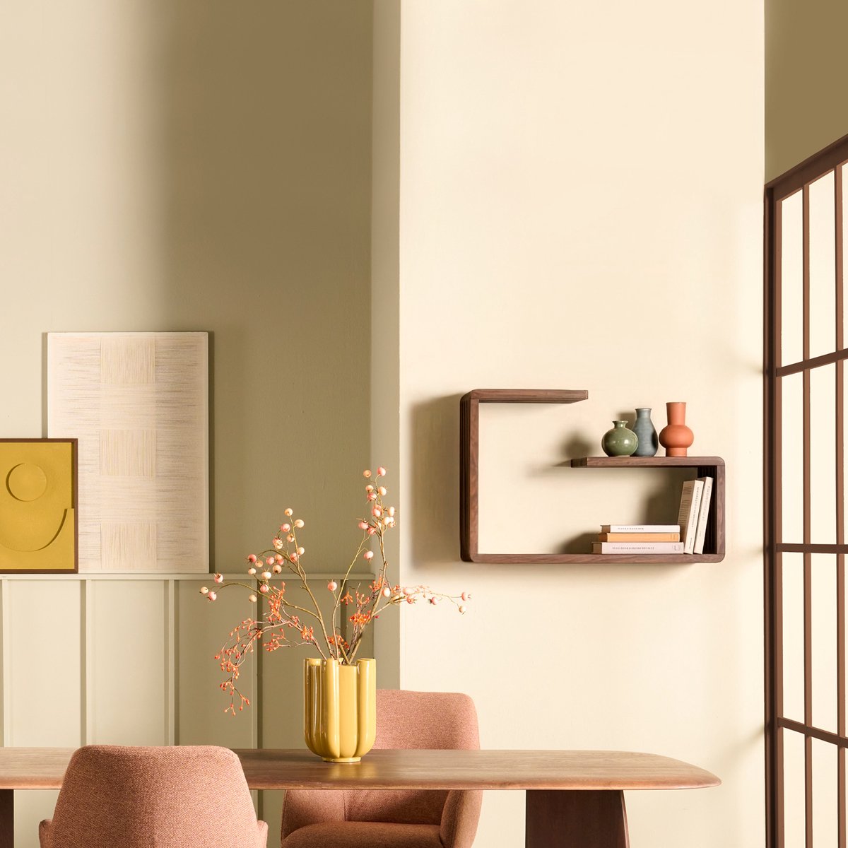 Wandrek Ponti - Teakhout Donkerbruin - Kant & Klaar Wanddecoratie