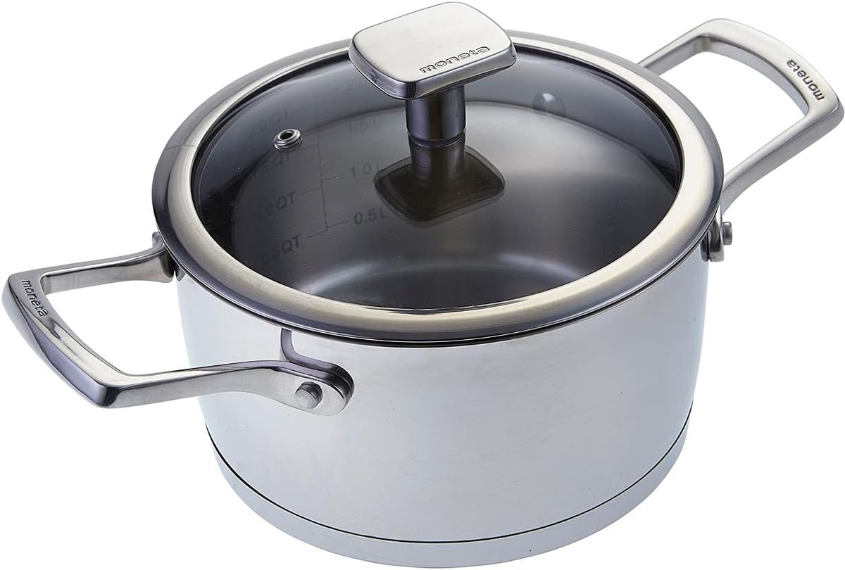 Kookpan RVS met Deksel 18 cm voor Alle Warmtebronnen