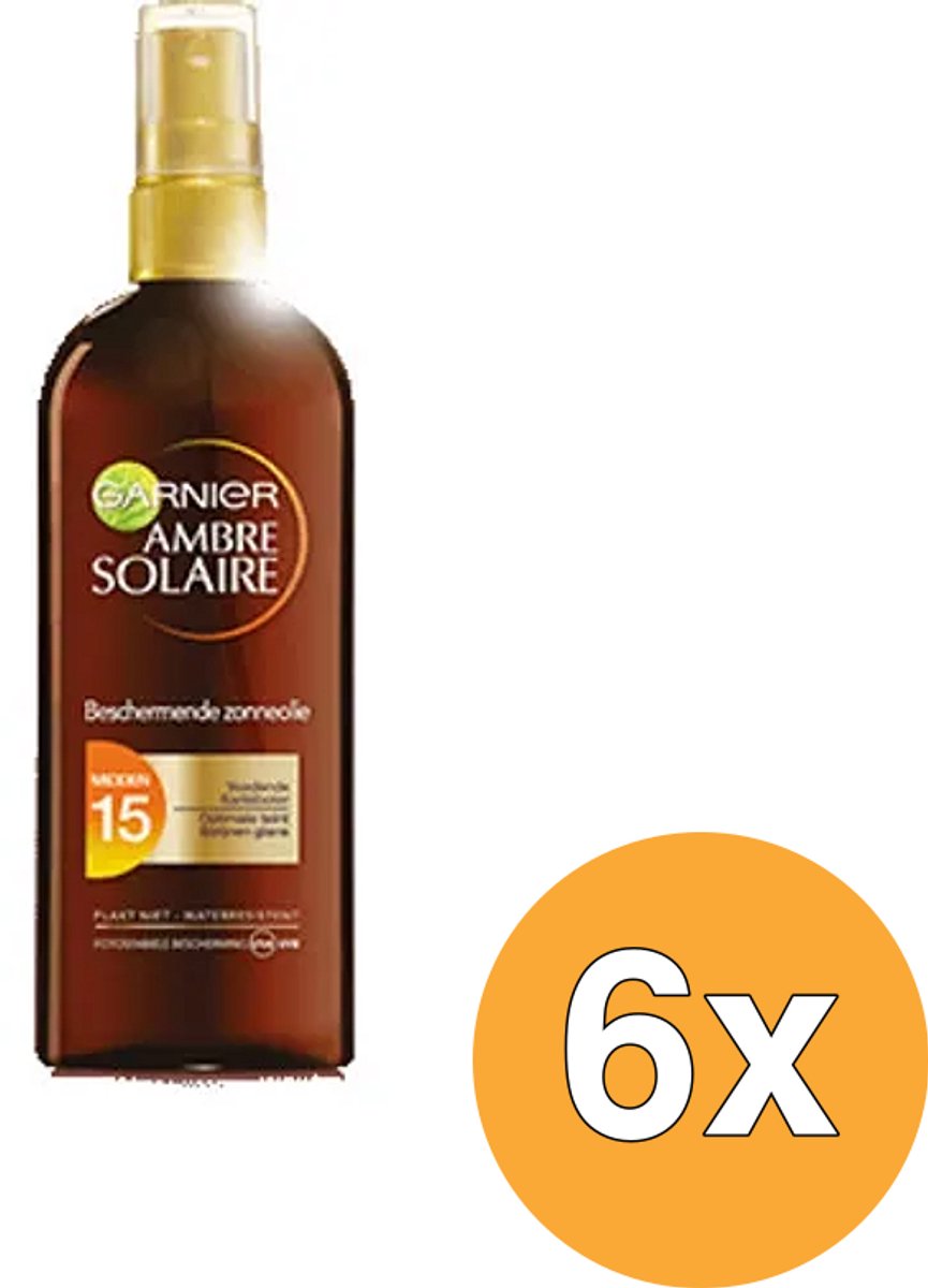 6x Garnier Ambre Solaire Zonneolie Spray SPF15 (150 ml)