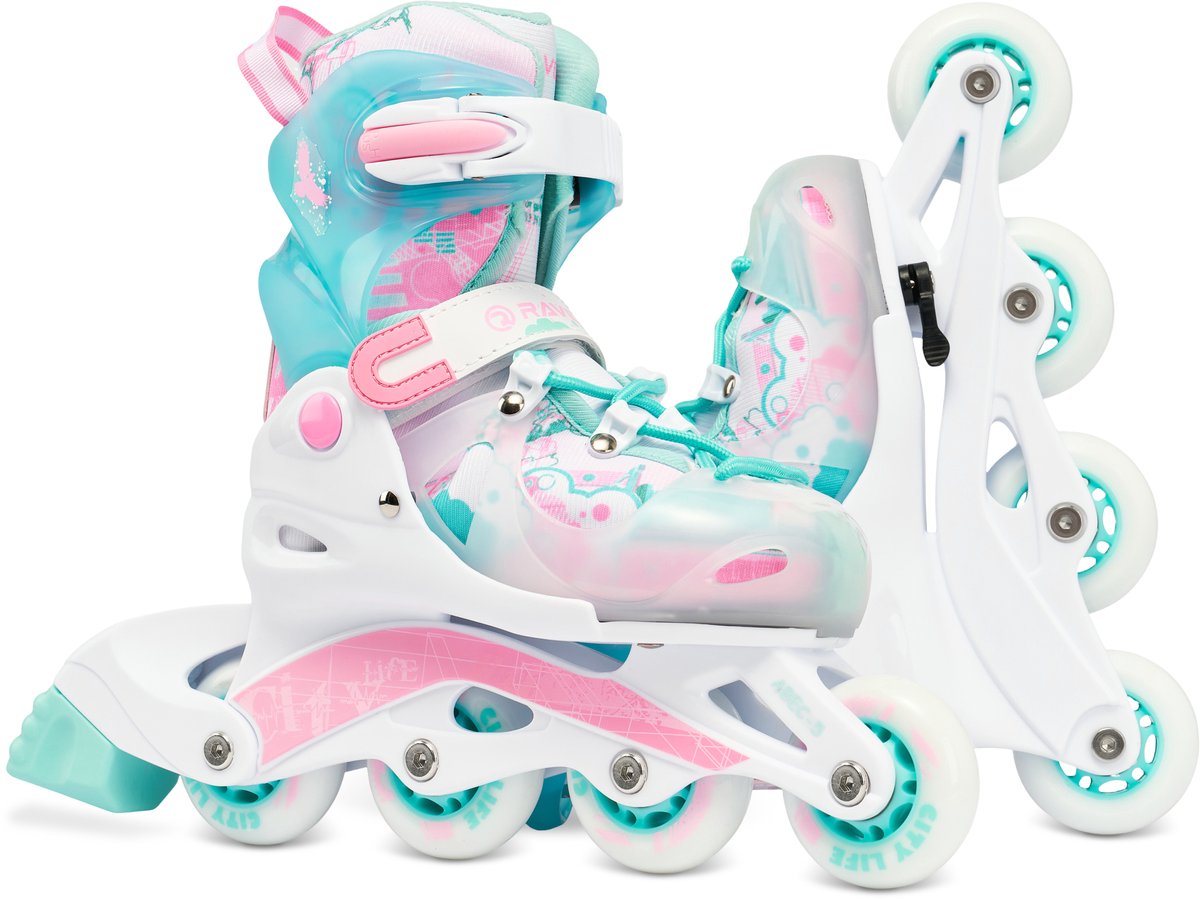RAVEN Princess Verstelbare Skeelers 3-in-1 30-33 Wit