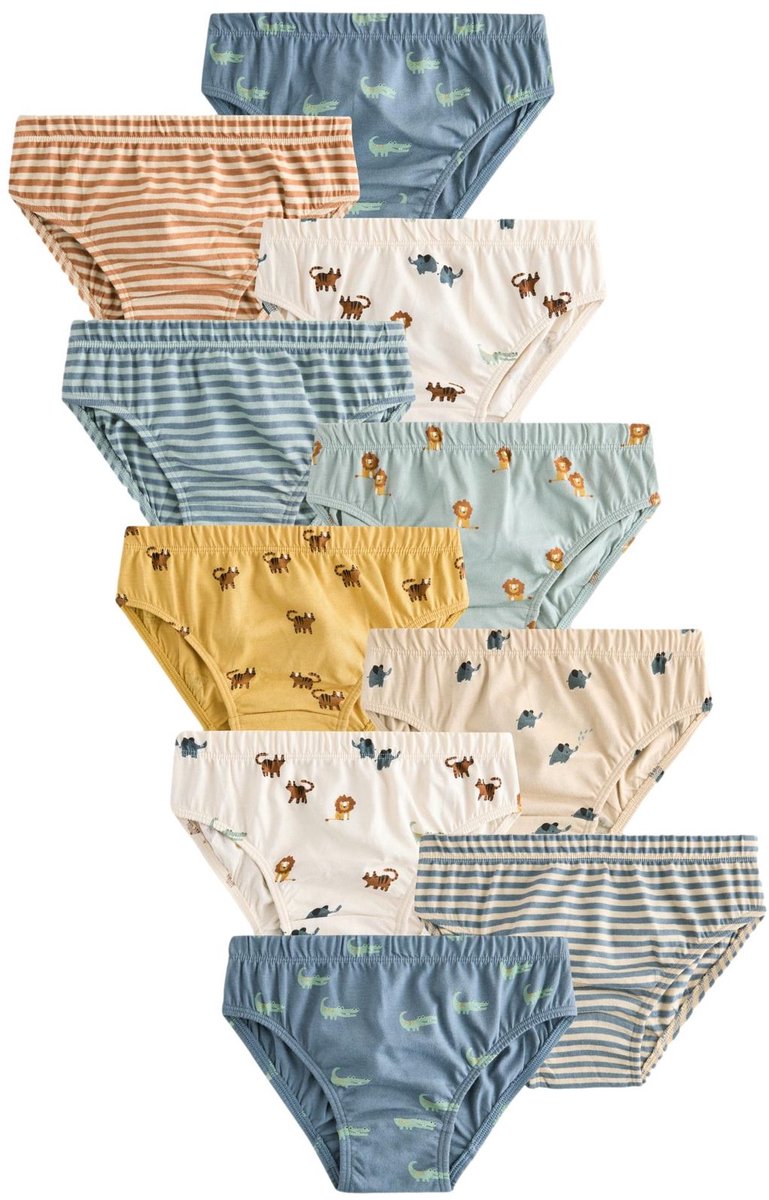 Next - Jongens - Set van 10 slips - Blauw