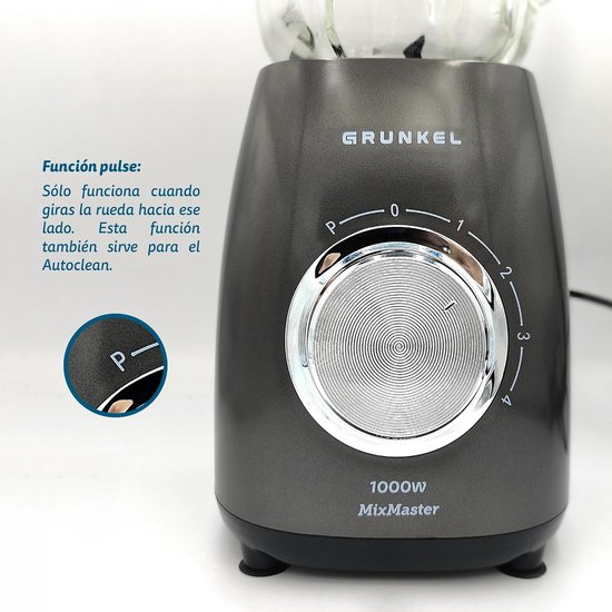 Grote Familie Blender - Krachtige Mixer - Smoothies Maken - 1000 Watt Vermogen - 1.5 Liter Inhoud - Zwart — afbeelding 4