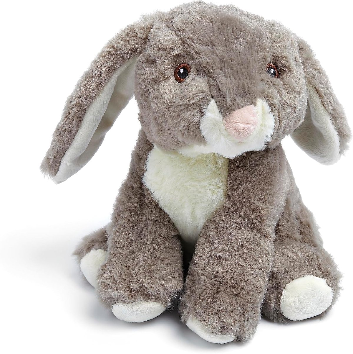 Pluche Konijn Grijs/Wit Knuffelbeest voor Baby's en Peuters