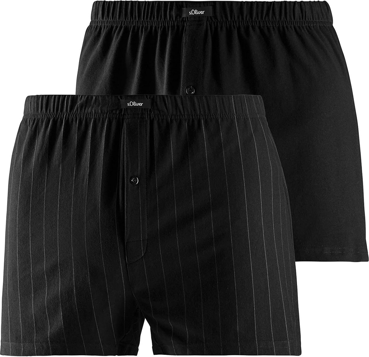 Heren Boxershorts Set Comfortabele Katoen Stretch Zwart Grijs
