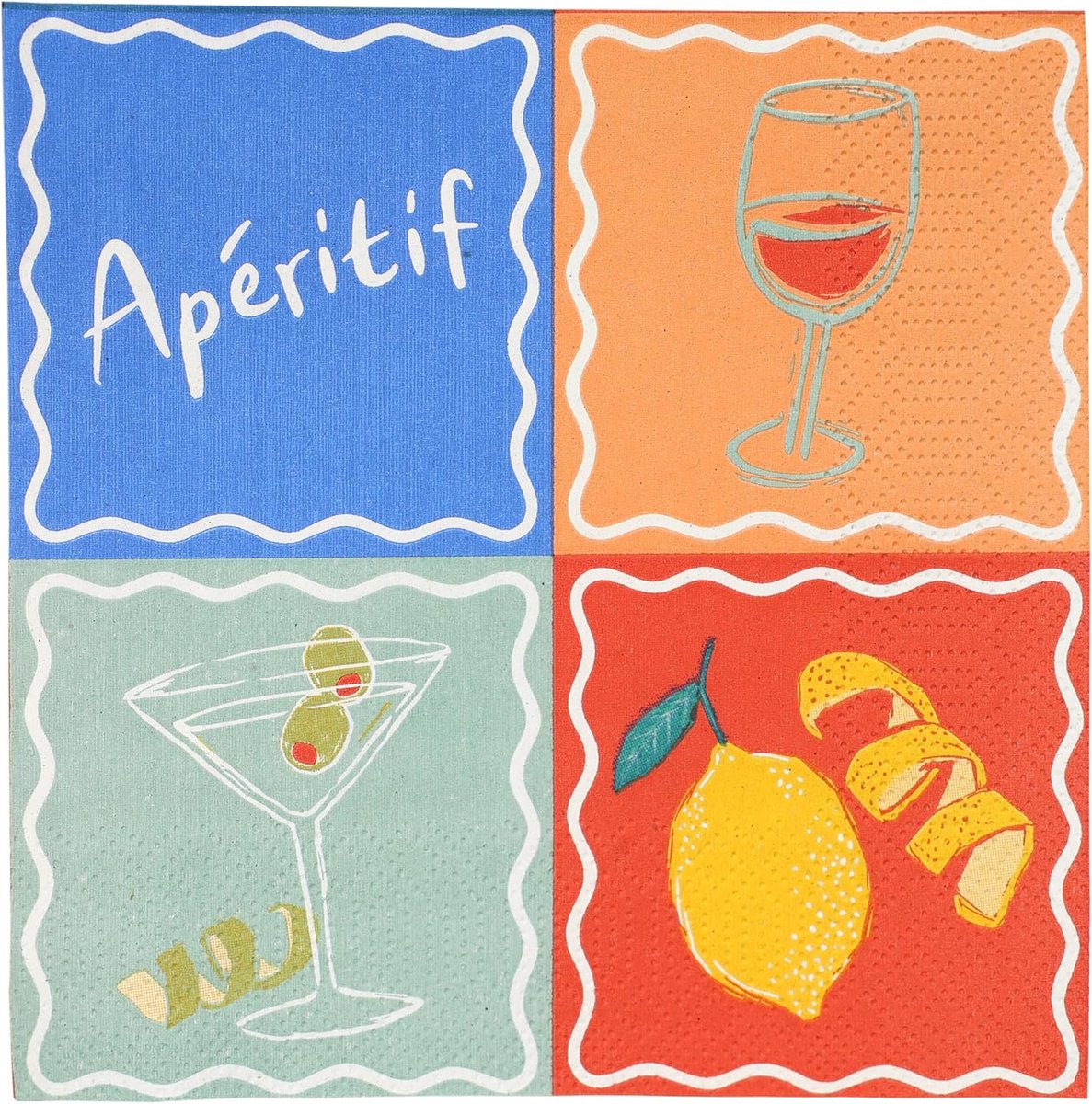 20 Stuks Zomer Cocktail Servetten van Papier voor Feestjes en Picknicks