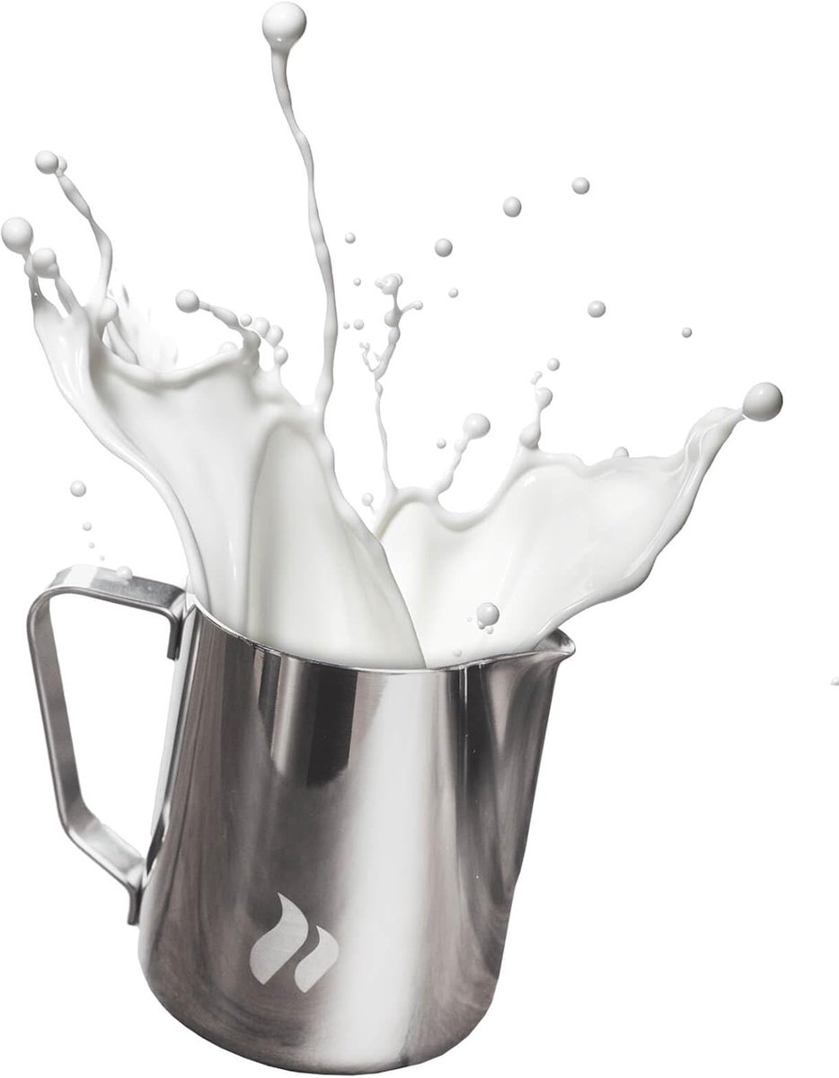 Melkopschuimkan RVS voor Cappuccino en Latte Art - 350 ml