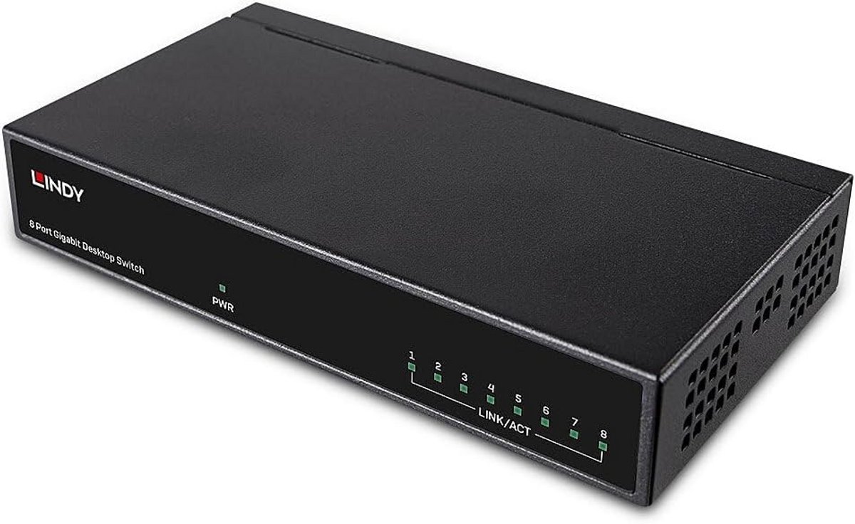 8-Poorts Gigabit Desktop Switch 10/100/1000 voor Thuiskantoor en Bedrijf