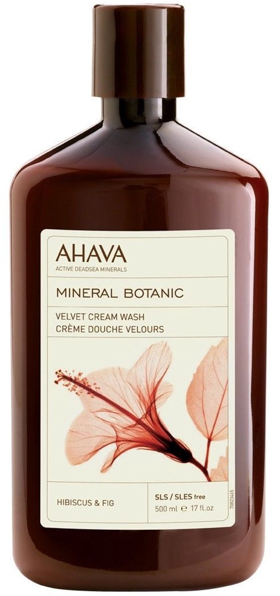 AHAVA Mineraal Botanische Crème Was - Diepe Reiniging en Ontspanning | Verrijkt met Hibiscus & Vijg | Gezichtsreiniger voor Dames & Heren | Geschikt voor Alle Huidtypen | Gezichtscrème | Moisturizer voor een droge huid & gezicht - 500ml