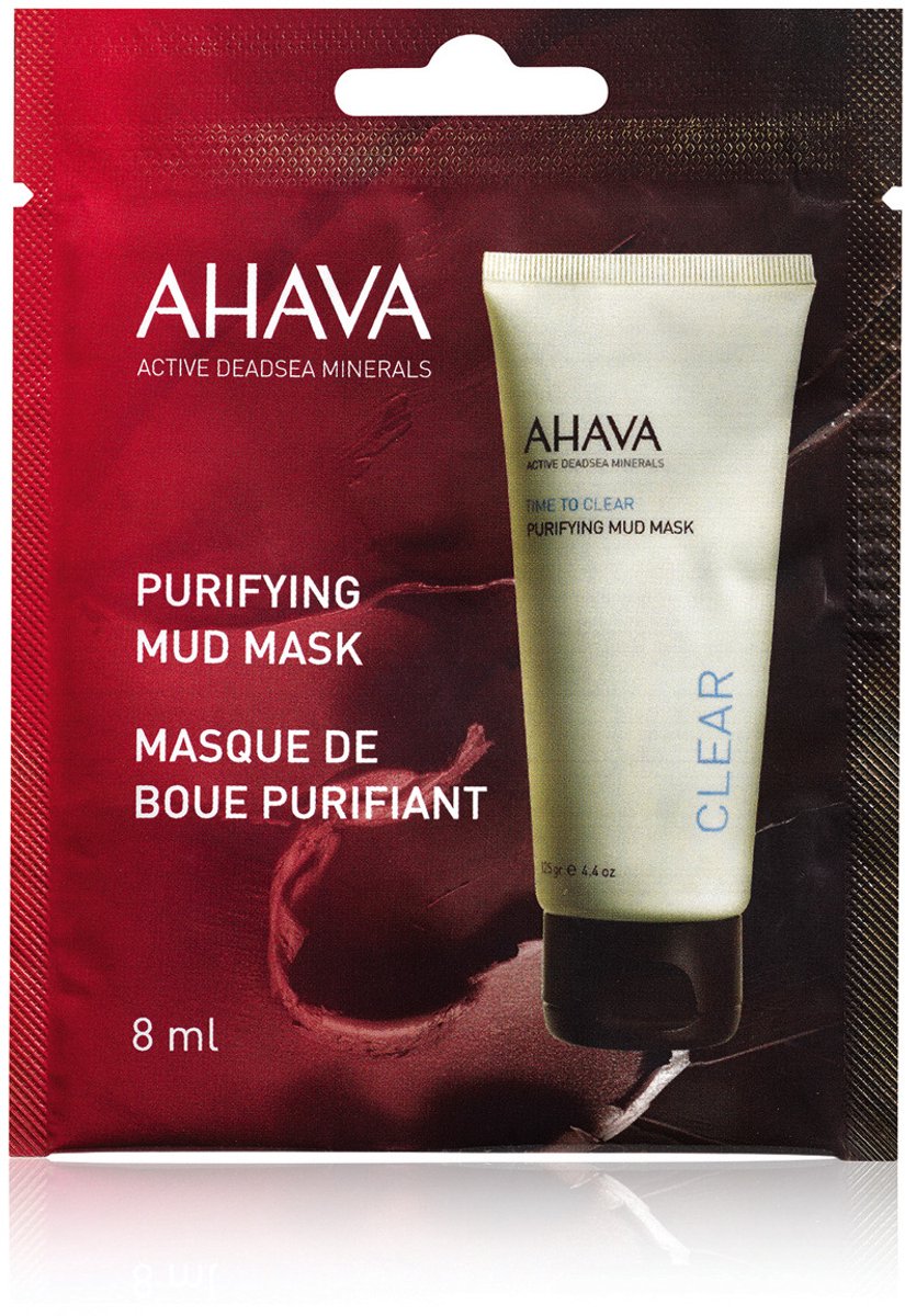 AHAVA Moddermasker - VEGAN - Alcohol- en parabenenvrij - Eenmalig gebruik - 8ml