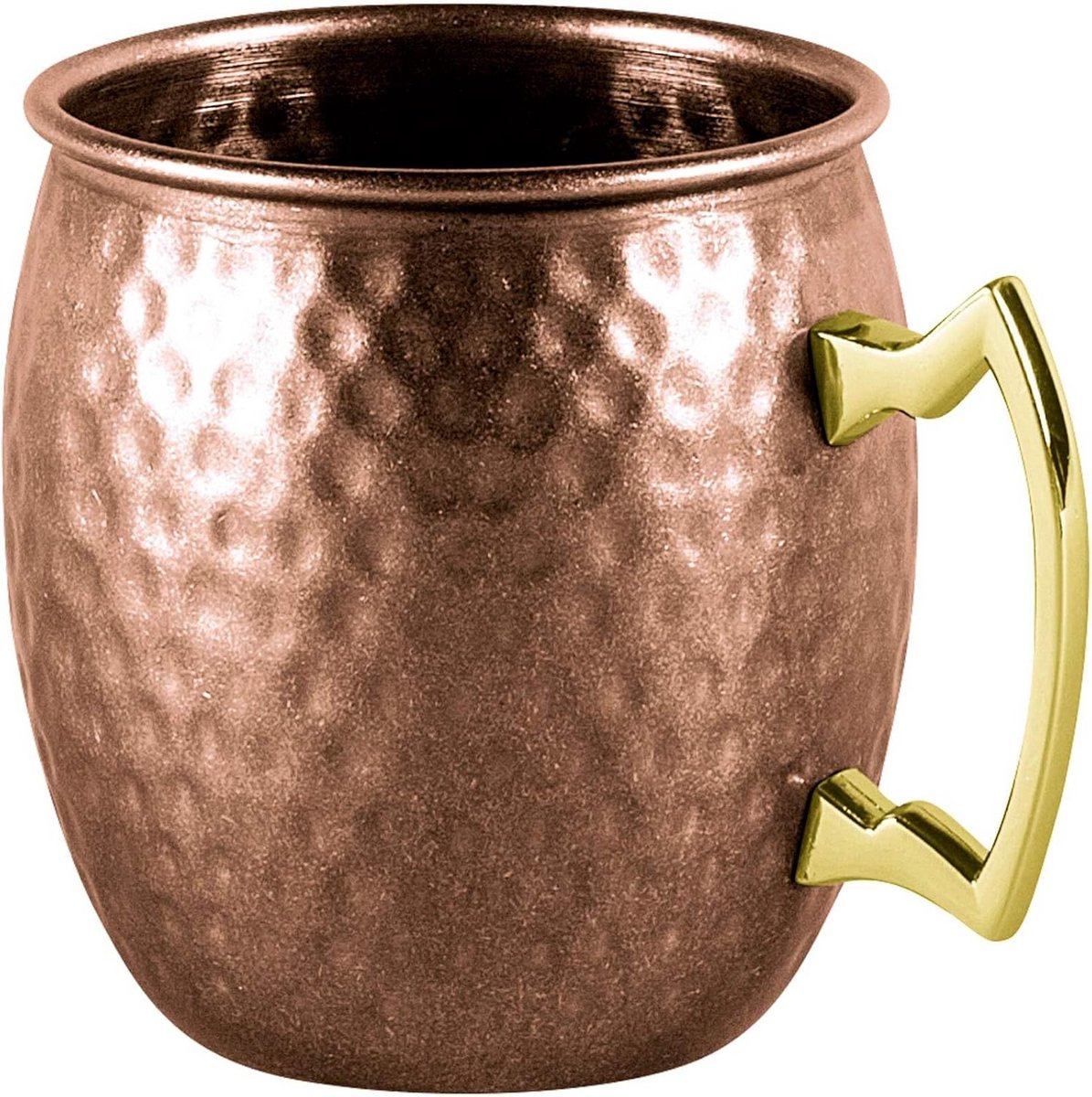 Koperen Mok - Drinkbeker Cocktail - Serveren Drankjes - Gehamerd Design - 9x10cm 0.5L - Koper