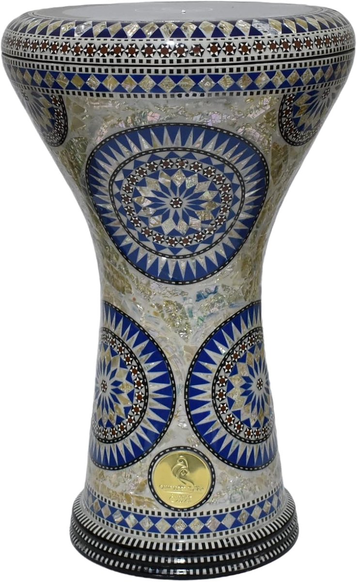 17 Inch Handgemaakte Egyptische Darbuka Handtrommel met Parelmoer Inleg