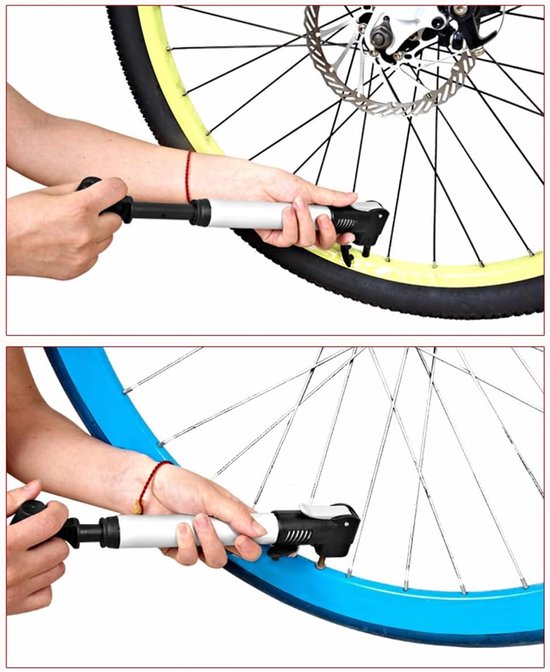 Mini Fietspomp - Hogedruk Luchtpomp - Fiets Banden - Compact Draagbaar - 20cm Lengte - Zwart — afbeelding 2