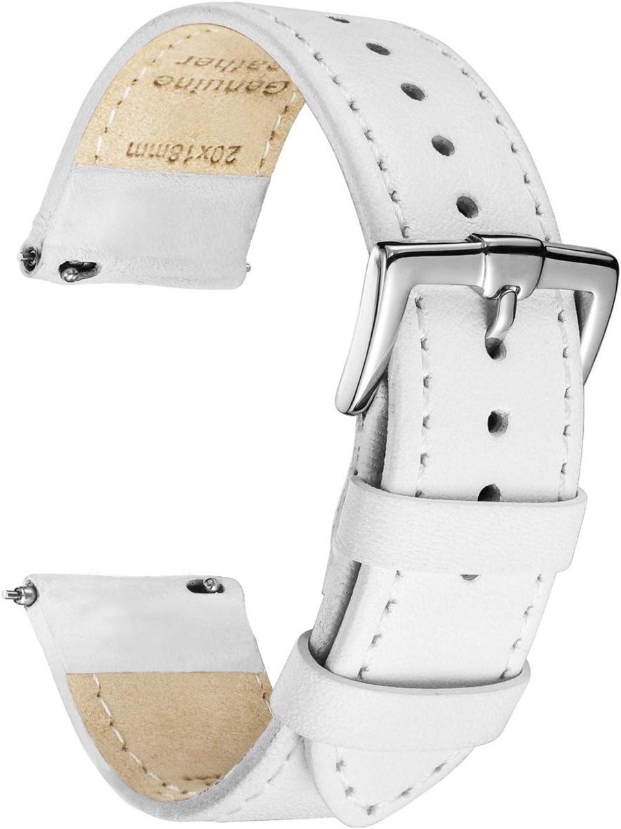 Leren Horlogeband 16mm tot 22mm - Handgemaakt Kwaliteit Leer voor Dames en Heren