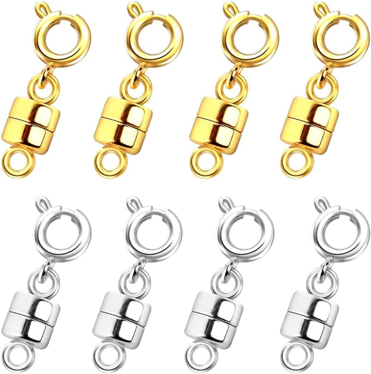 Set van 8 Magnetische Sluitingen voor Sieraden en Kettingen