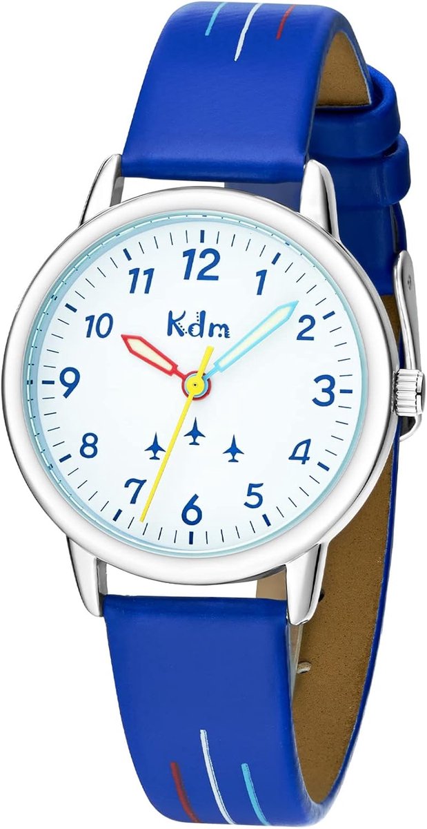 Analoge Kinderhorloge met Leerarmband, Tijd Leren Horloge voor Jongens en Meisjes