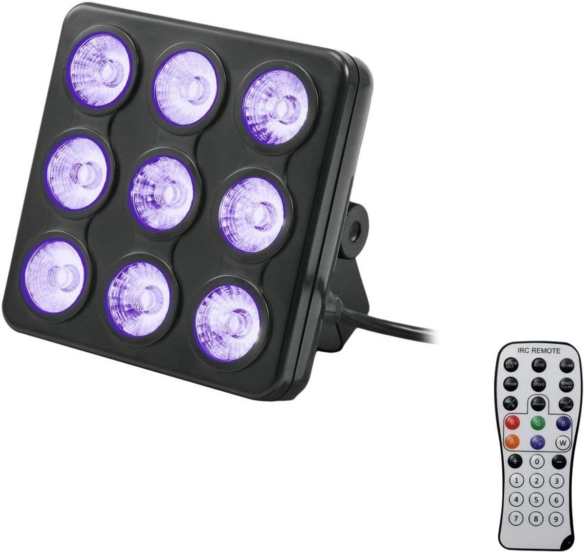 LED Paneel RGB+UV voor Feestverlichting en Effecten - DMX Bestuurbaar