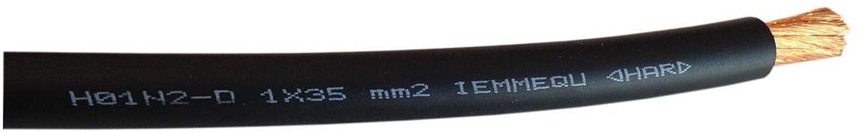 Las kabel - Aardkabel - Elektrische verbinding - Zeer flexibel - 16-95 mm² - Zwart