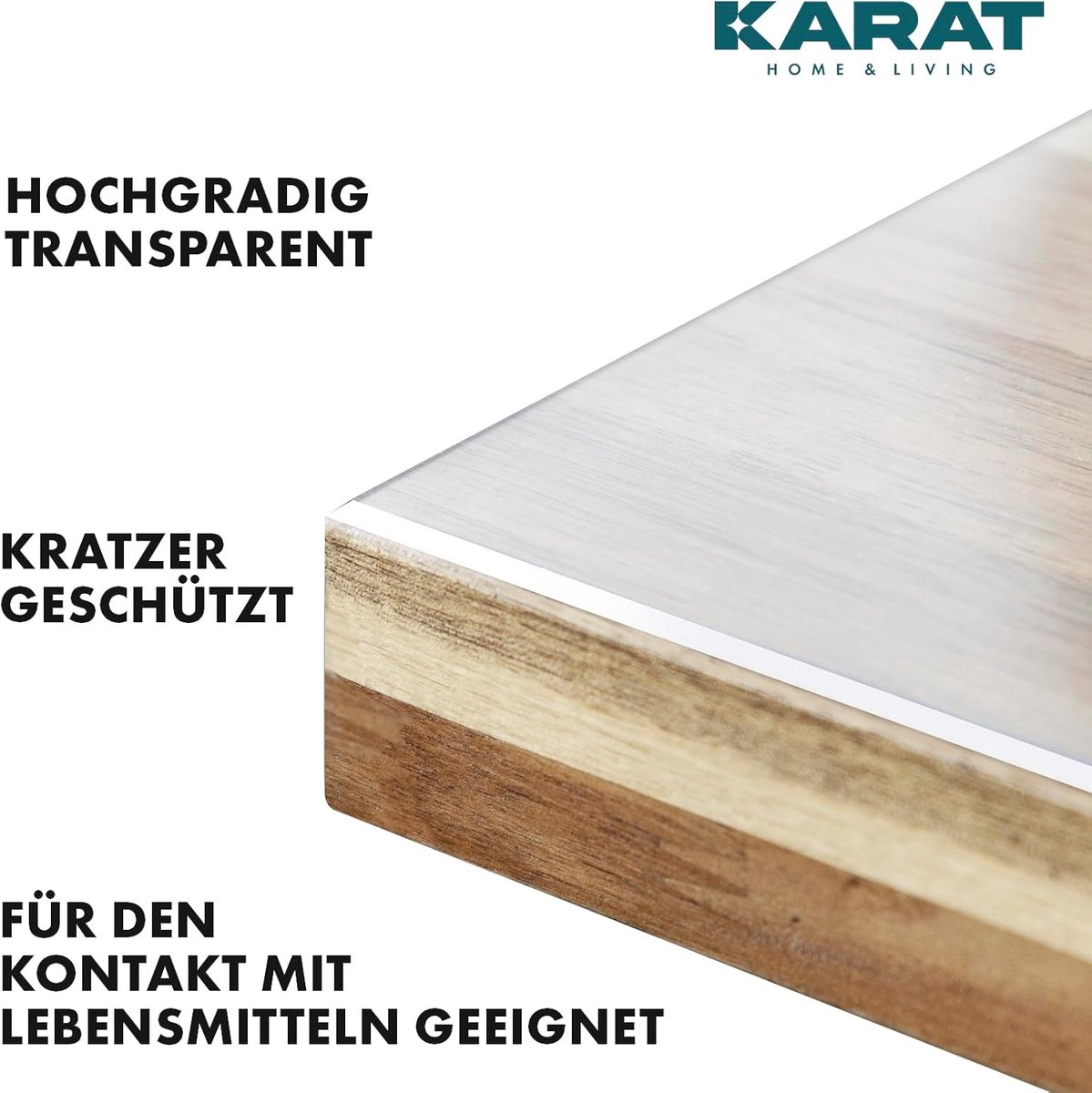 Kristalheldere Tafelkleed Beschermfolie op Maat met Afgeschuinde Rand