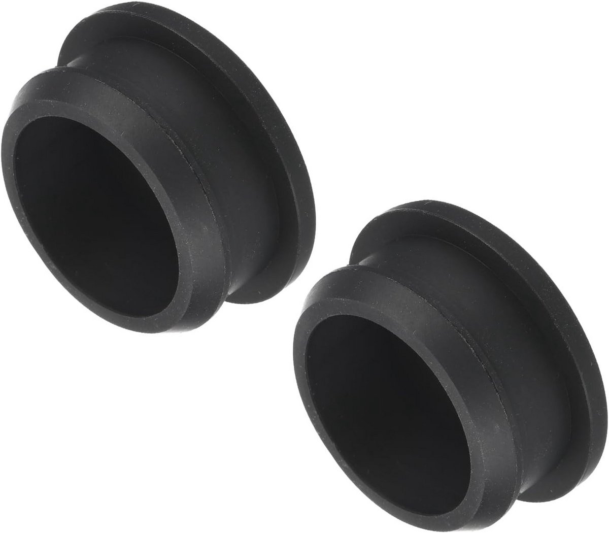 Set van 2 Zwarte Siliconen Stopjes voor Gaten met Kliksluiting Rubberen Afdichting 30 mm