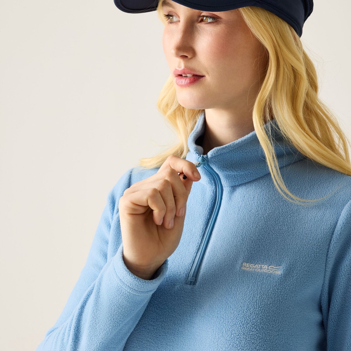 Lichtgewicht Sweethart fleece wandeljas voor dames met halve rits Blauw