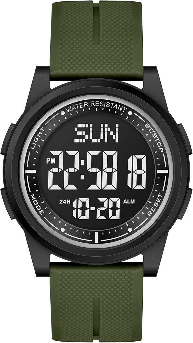 Waterdicht Digitaal Metalen Horloge voor Heren en Dames - Ultra-Dun met Alarm en Stopwatch
