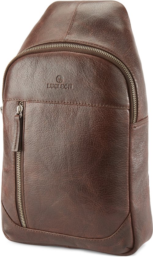 Sac à bandoulière California Mini en cuir marron