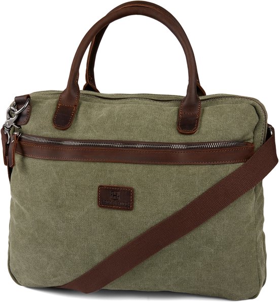 Sac Shane vert et marron pour ordinateur portable