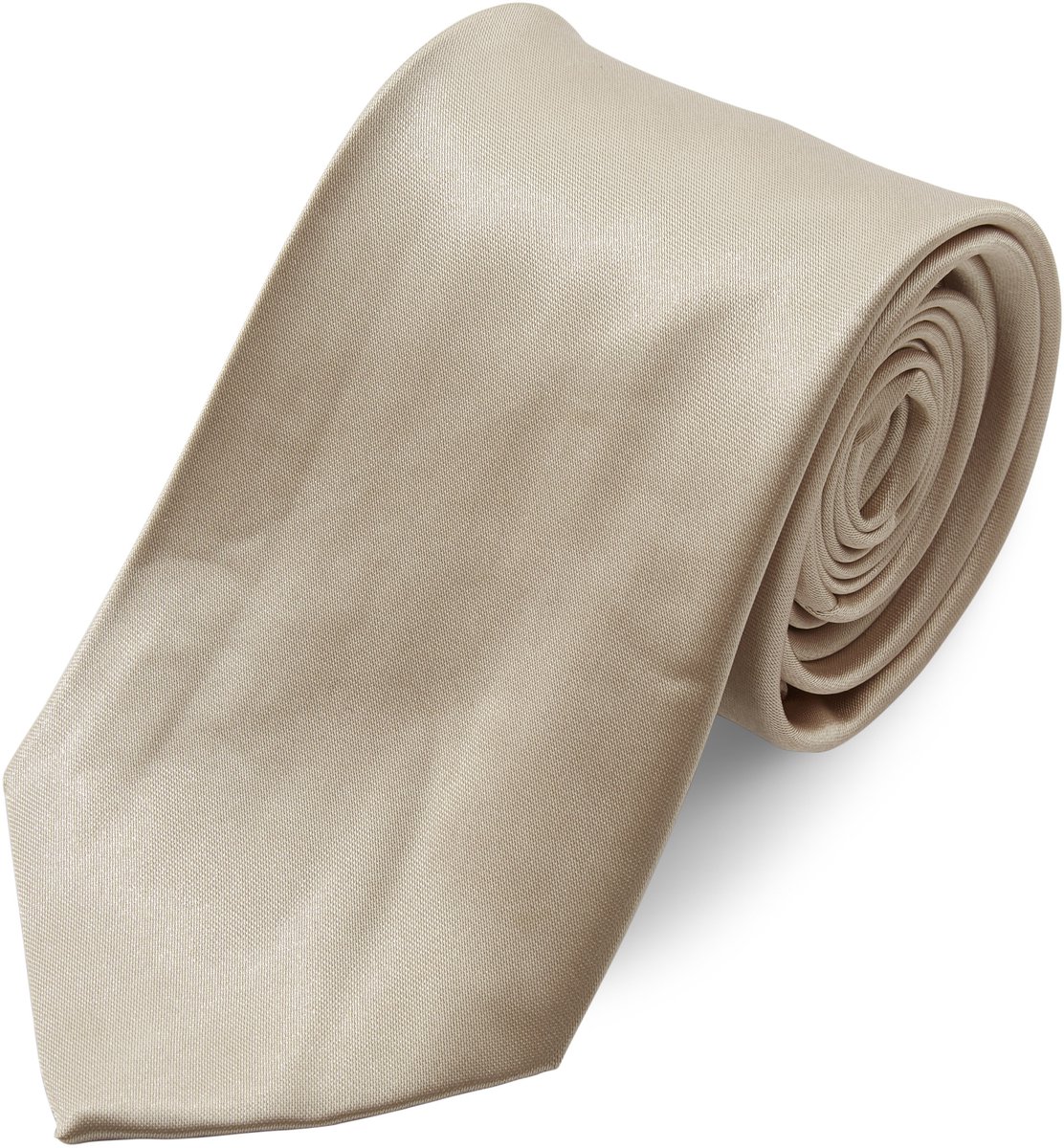 Glanzende Champagne 8cm Basic Stropdas