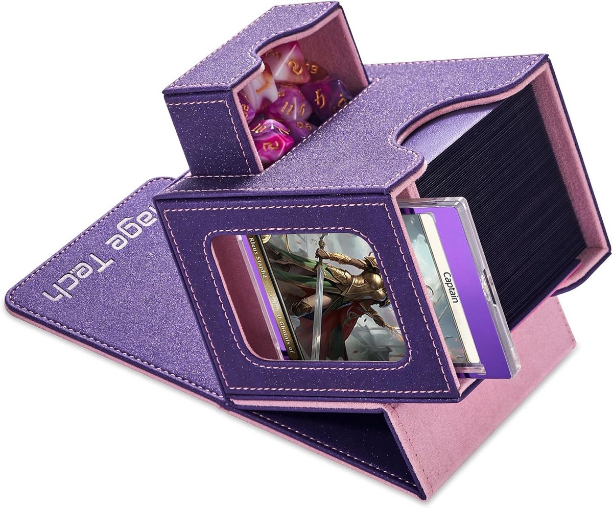 Kaart Deck Box voor MTG Commander - Uniek Ontwerp, Ruimte voor 100 Kaarten en Dobbelstenen