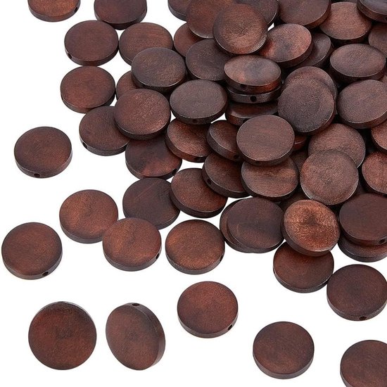 500 Stuks Houten Kralen – 8 Mm, Donkerbruin, Rond, Natuurlijk Hout, Met 1,5 Mm Gat, Ideaal Voor Sieraden, Armbanden En Knutselprojecten