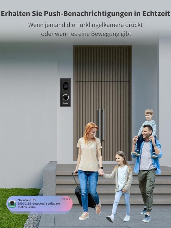Slimme Videodeurbel met Camera, Wifi en Draadloze Gong van Merkloos — afbeelding 5