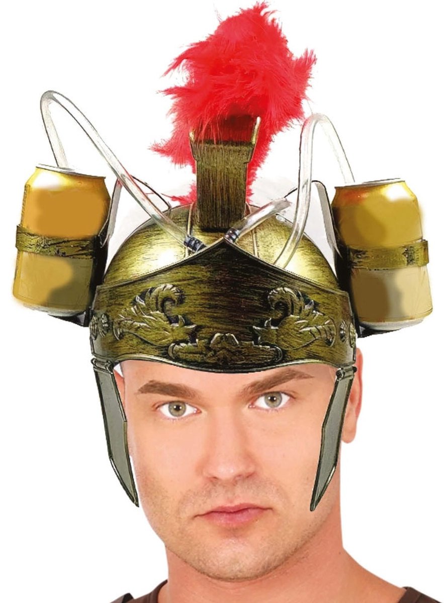Gladiatorhelm met bierhouders